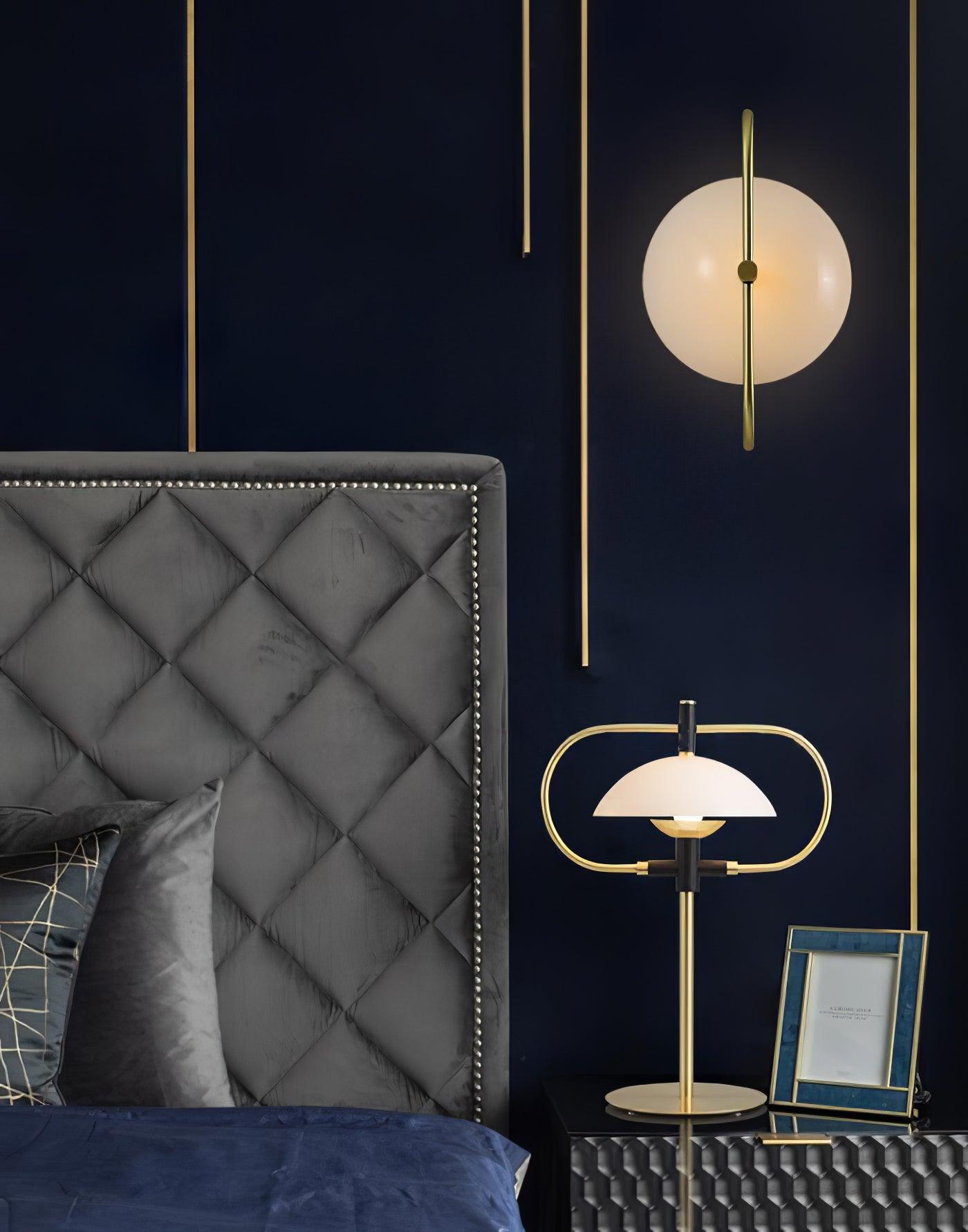 Odeon Modern Gold Wall Sconce with Half Circle Glass Shade Indoor Lighting Fixture