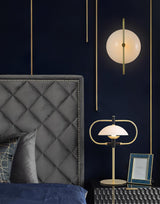 Odeon Modern Gold Wall Sconce with Half Circle Glass Shade Indoor Lighting Fixture