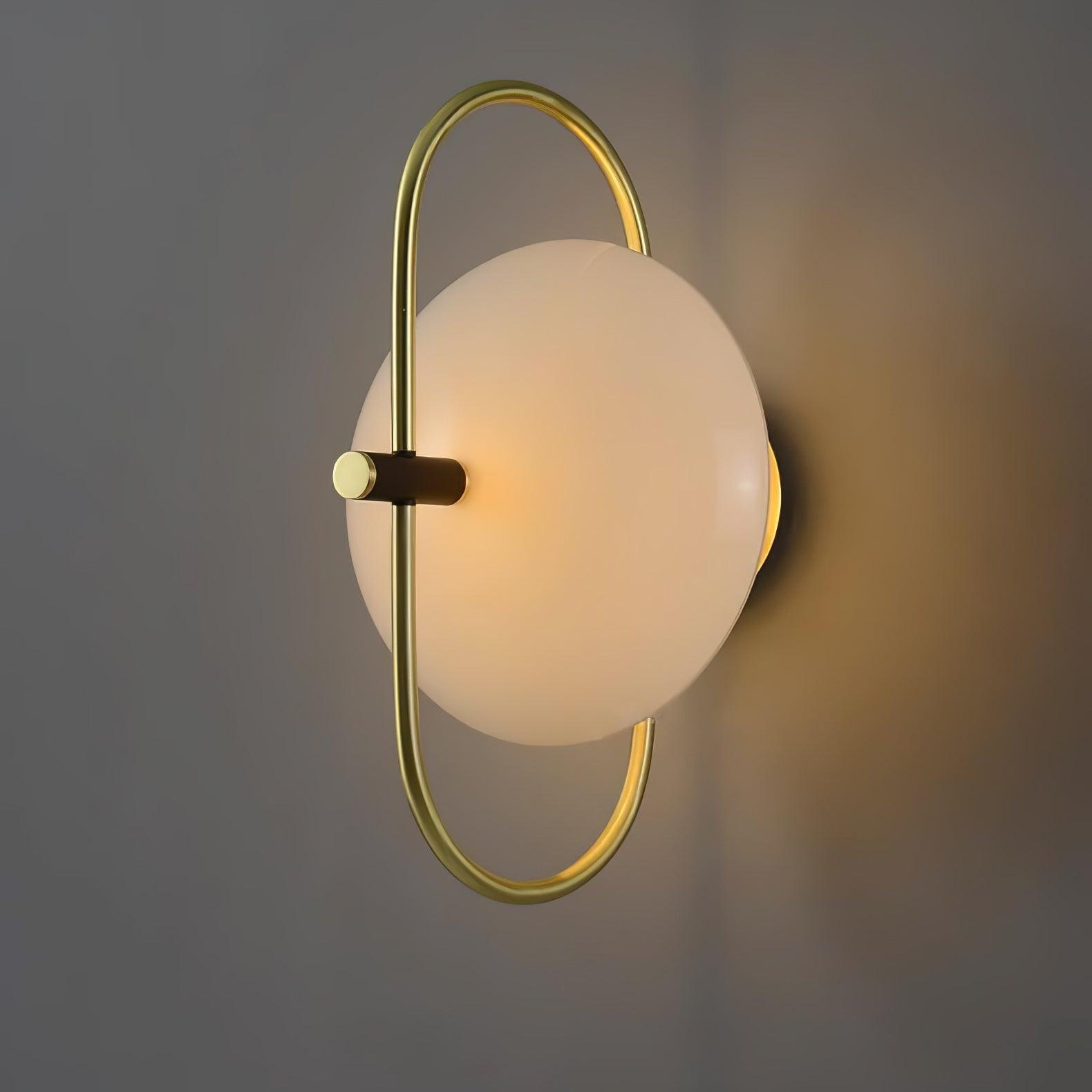 Odeon Modern Gold Wall Sconce with Half Circle Glass Shade Indoor Lighting Fixture