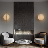 Odeon Modern Gold Wall Sconce with Half Circle Glass Shade Indoor Lighting Fixture
