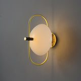 Odeon Modern Gold Wall Sconce with Half Circle Glass Shade Indoor Lighting Fixture