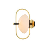 Odeon Modern Gold Wall Sconce with Half Circle Glass Shade Indoor Lighting Fixture
