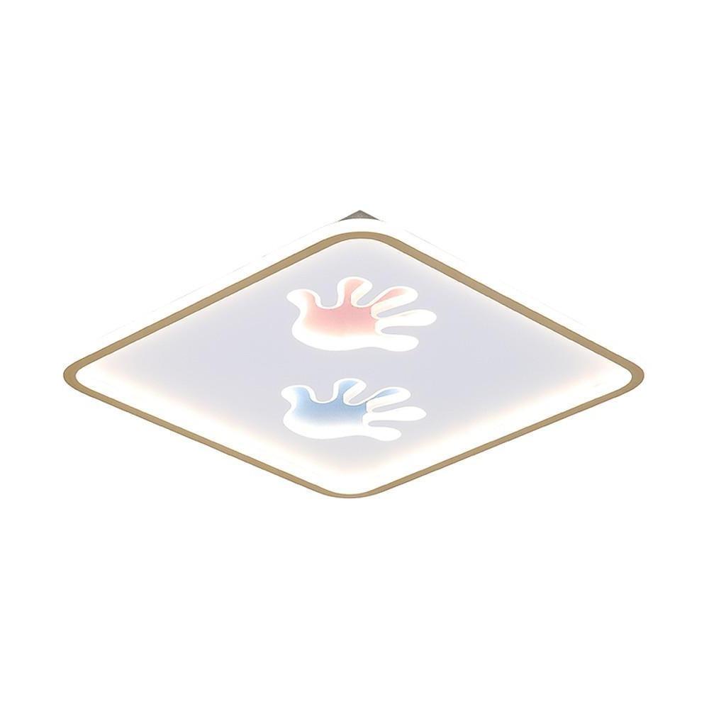 Modern Round LED Ceiling Light with Cartoon Hands Design for Childrens Bedroom Nordic Flush Mount