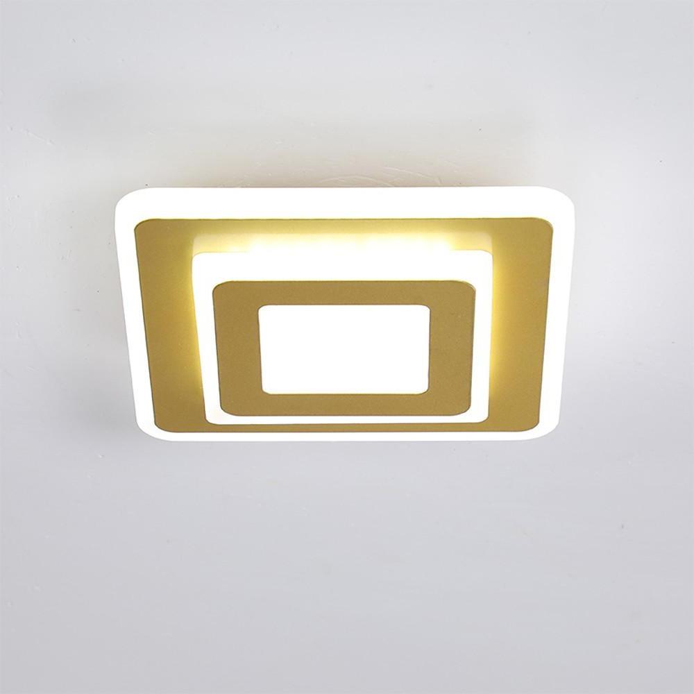 Modern Minimalist Square LED Flush Mount Ceiling Light for Hallway Entryway and Low Ceiling Areas