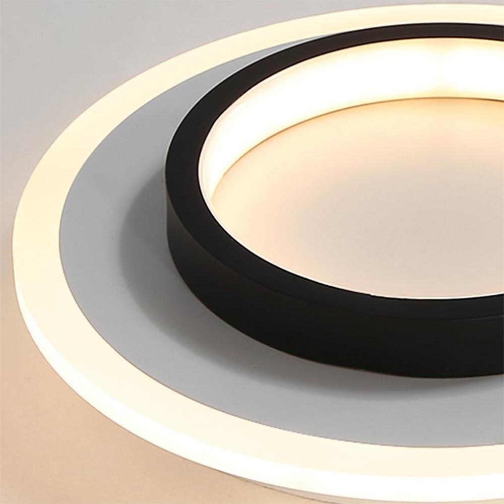 Modern Geometric 3 Circle LED Flush Mount Ceiling Light Fixture for Home