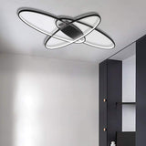Modern LED Overlapping Oval Ceiling Light Contemporary Flush Mount Fixture