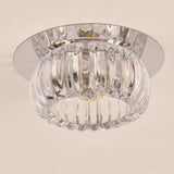 Modern Crystal Geometric LED Flush Mount Ceiling Light for Kitchen and Entryway