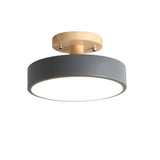 Modern Geometric Round LED Flush Mount Ceiling Light with 3 Step Dimming for Kids Room and Bedroom