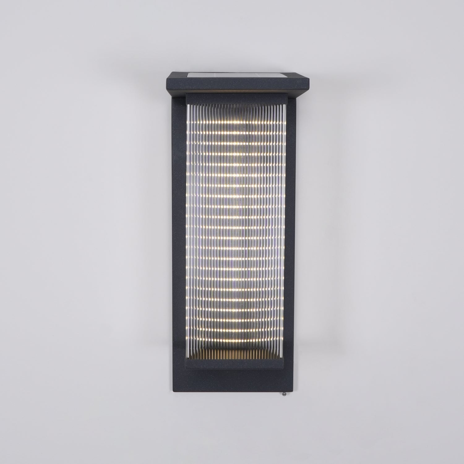 Oleron Modern Solar Powered Outdoor Wall Lamp Waterproof LED Sconce for Garden and Patio Set of 2