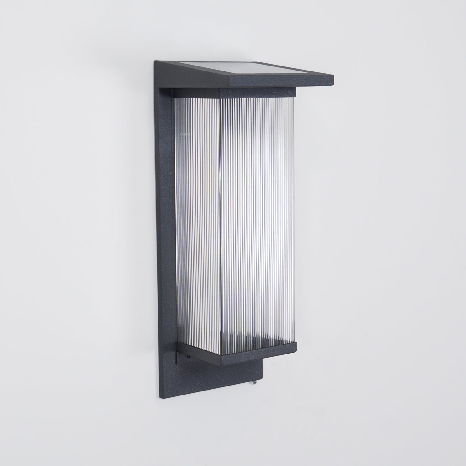 Oleron Modern Solar Powered Outdoor Wall Lamp Waterproof LED Sconce for Garden and Patio Set of 2