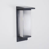 Oleron Modern Solar Powered Outdoor Wall Lamp Waterproof LED Sconce for Garden and Patio Set of 2