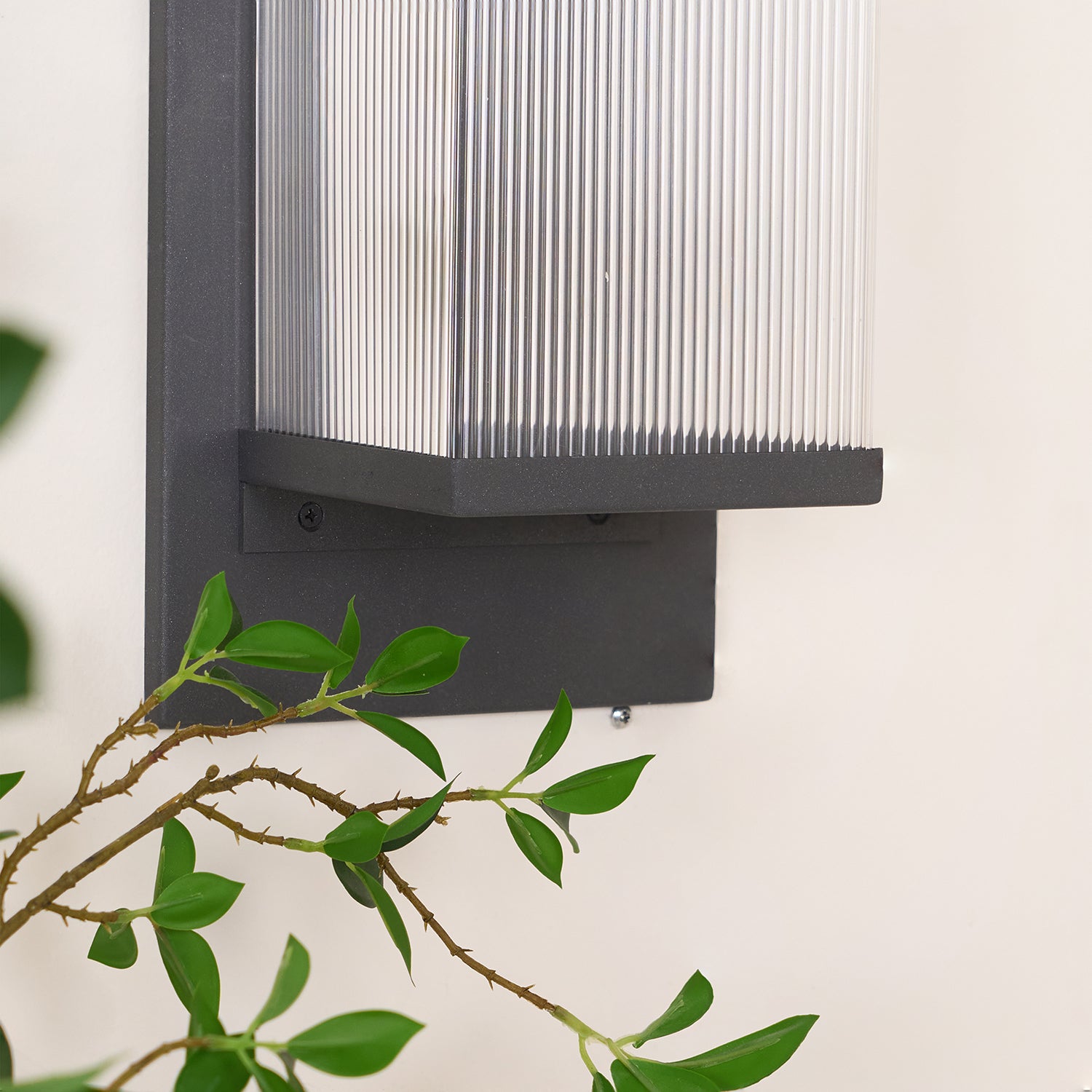 Oleron Modern Solar Powered Outdoor Wall Lamp Waterproof LED Sconce for Garden and Patio Set of 2