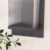 Oleron Modern Solar Powered Outdoor Wall Lamp Waterproof LED Sconce for Garden and Patio Set of 2