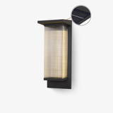 Oleron Modern Solar Powered Outdoor Wall Lamp Waterproof LED Sconce for Garden and Patio Set of 2