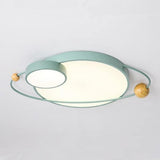 Modern Geometric LED Flush Mount Ceiling Light Dimmable Circle Globe Fixture