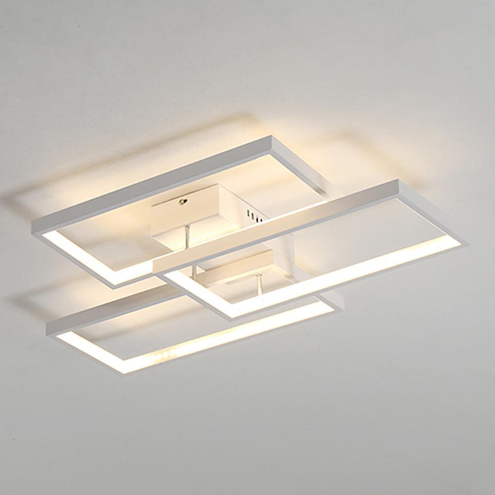 Geometric Triple Rectangle LED Flush Mount Ceiling Light Modern Indoor Fixture for Living Room