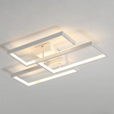 Geometric Triple Rectangle LED Flush Mount Ceiling Light Modern Indoor Fixture for Living Room