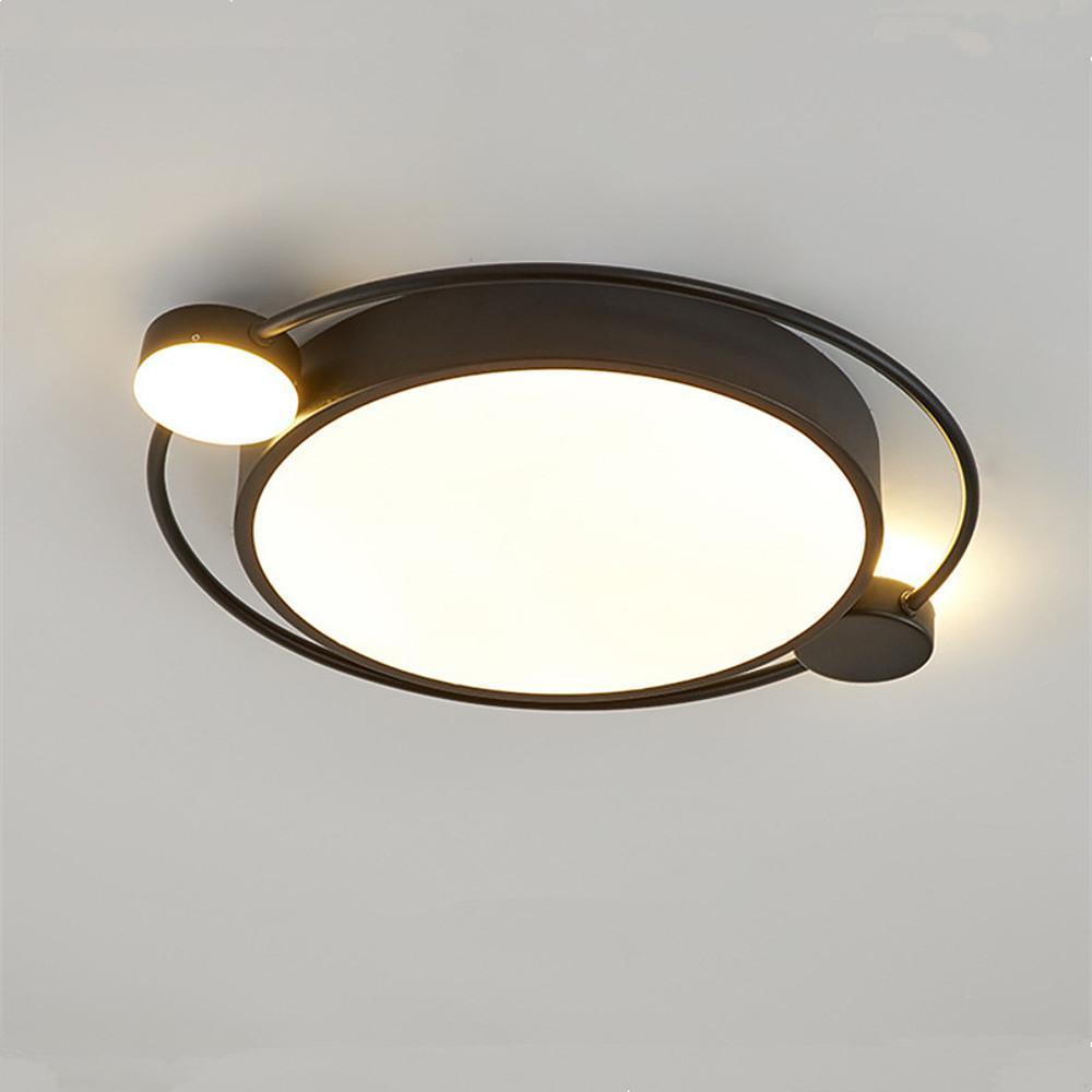 Modern Dual Ring LED Flush Mount Ceiling Light Gold and Black Nordic Dimmable Fixture