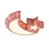Celestial Moon Star LED Ceiling Light Modern Flush Mount Fixture for Kids Bedroom
