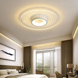 Modern Geometric Multiple Circles Dimmable LED Flush Mount Ceiling Light Fixture for Living Room