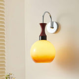 Orbique Modern Spherical Glass Globe Wall Sconce for Indoor Living Spaces