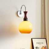 Orbique Modern Spherical Glass Globe Wall Sconce for Indoor Living Spaces