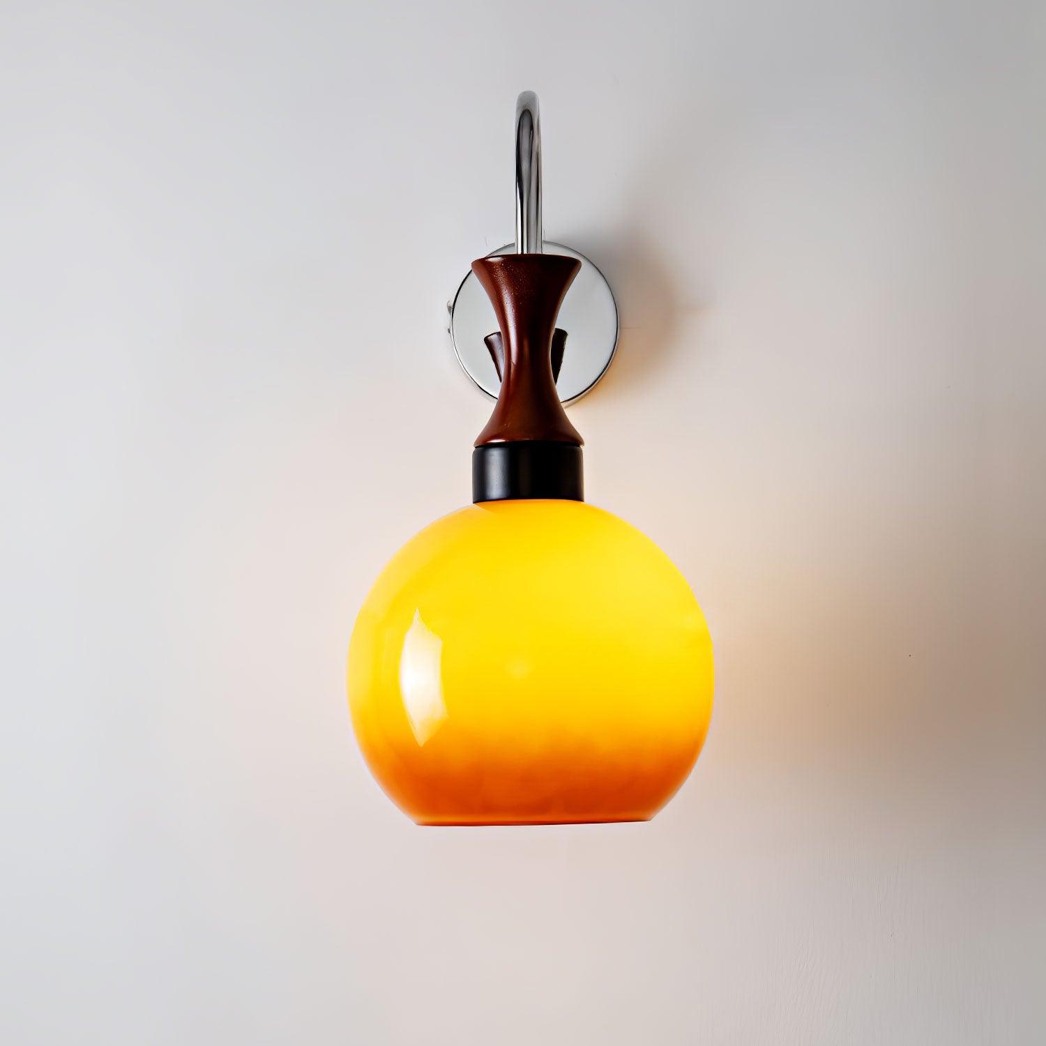 Orbique Modern Spherical Glass Globe Wall Sconce for Indoor Living Spaces