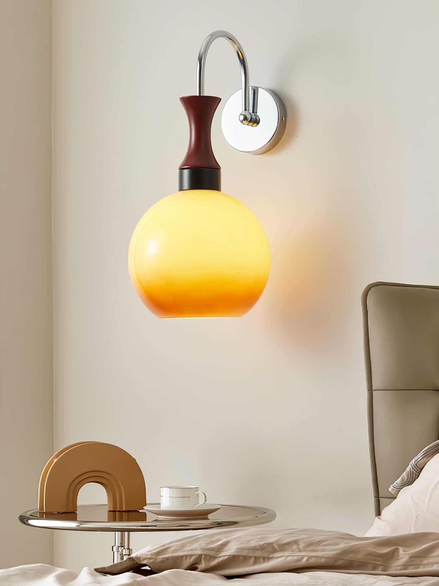 Orbique Modern Spherical Glass Globe Wall Sconce for Indoor Living Spaces