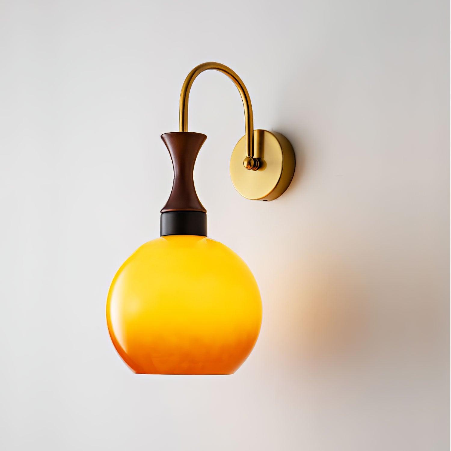 Orbique Modern Spherical Glass Globe Wall Sconce for Indoor Living Spaces