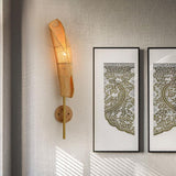 Organic Bamboo Wall Sconce Modern Natural Wood Indoor Light Fixture for Home
