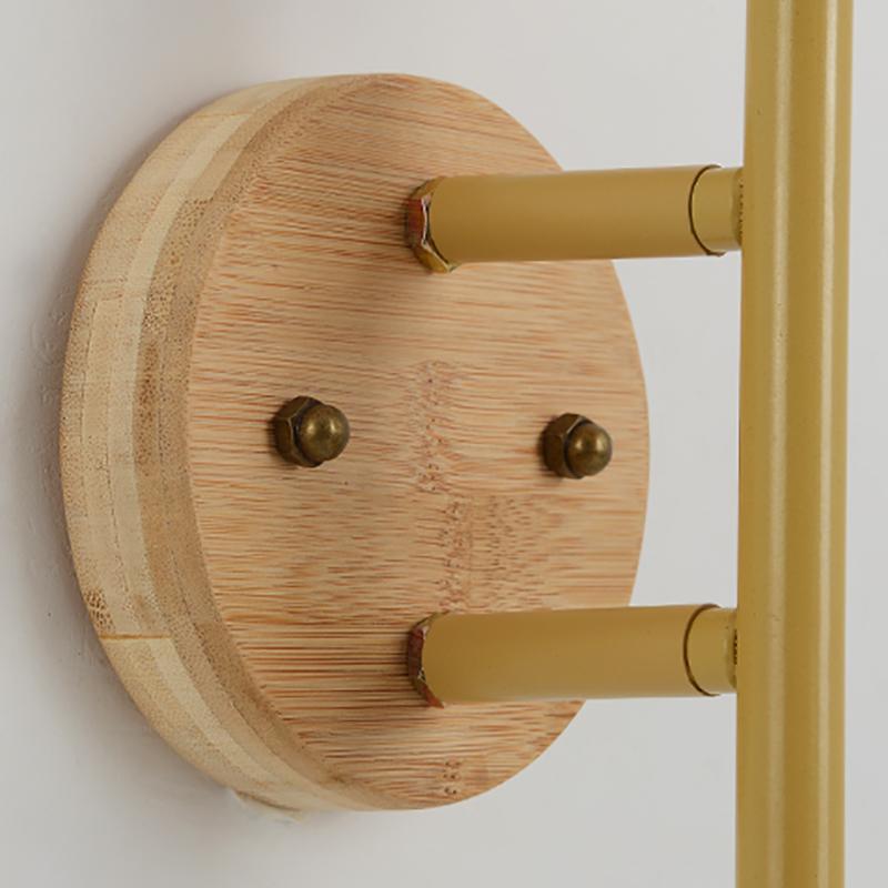Organic Bamboo Wall Sconce Modern Natural Wood Indoor Light Fixture for Home