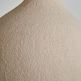 Organic Barrel Shape Polystyrene Pendant Light with Hand Finished Beige Shade