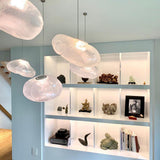 Organic Blown Glass Multi Head Pendant Light for Modern Entryway and Dining Spaces