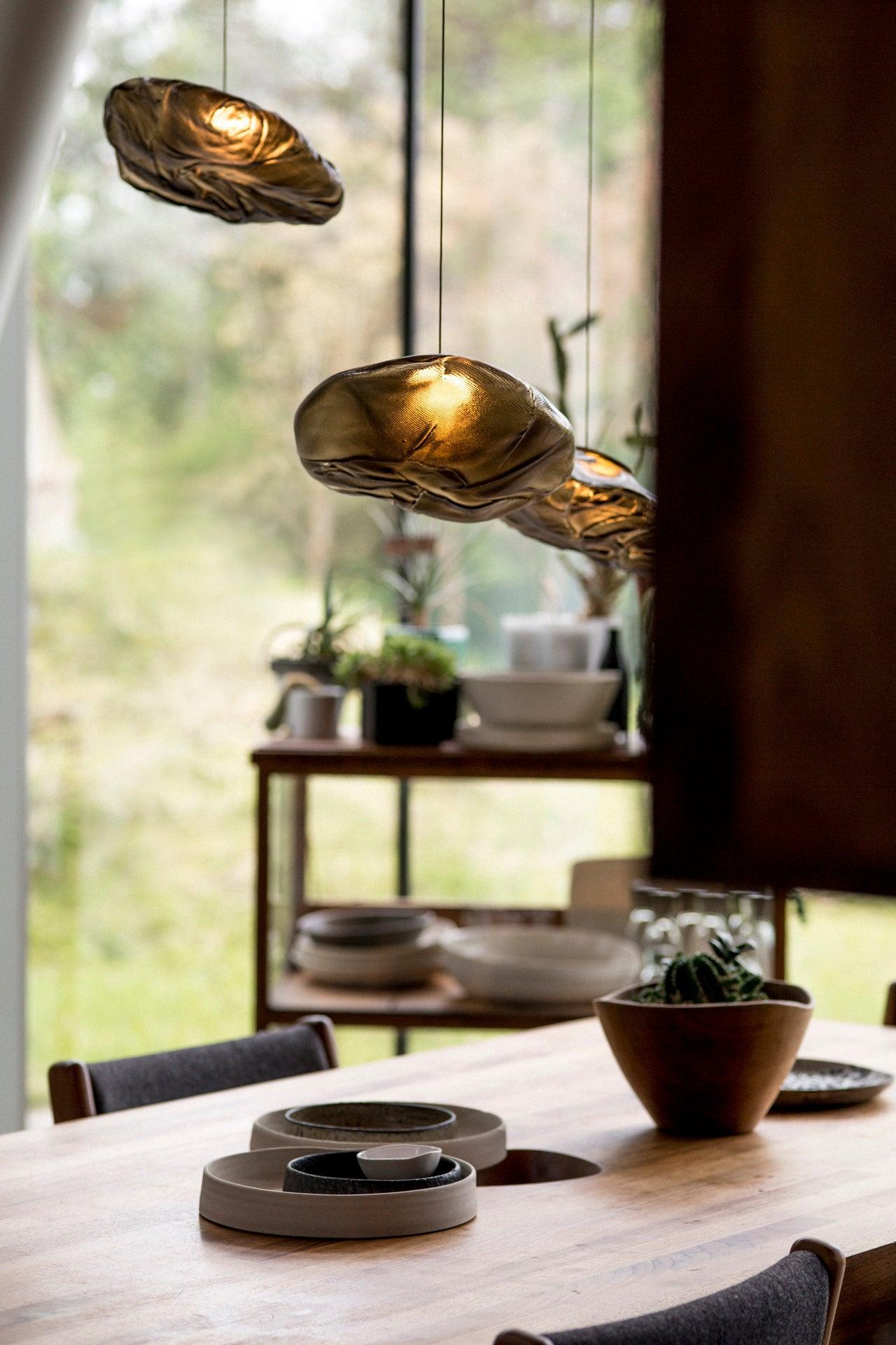 Organic Blown Glass Multi Head Pendant Light for Modern Entryway and Dining Spaces