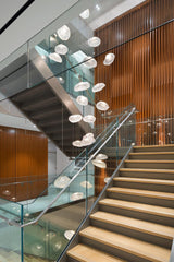 Organic Blown Glass Multi Head Pendant Light for Modern Entryway and Dining Spaces