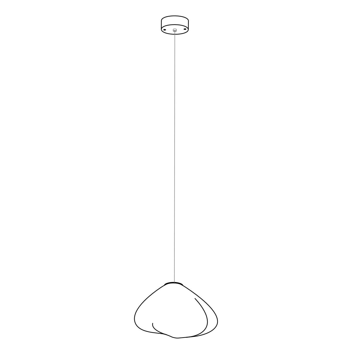 Organic Blown Glass Multi Head Pendant Light for Modern Entryway and Dining Spaces