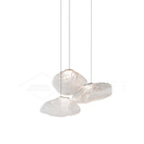 Organic Blown Glass Multi Head Pendant Light for Modern Entryway and Dining Spaces