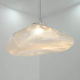 Organic Blown Glass Multi Head Pendant Light for Modern Entryway and Dining Spaces