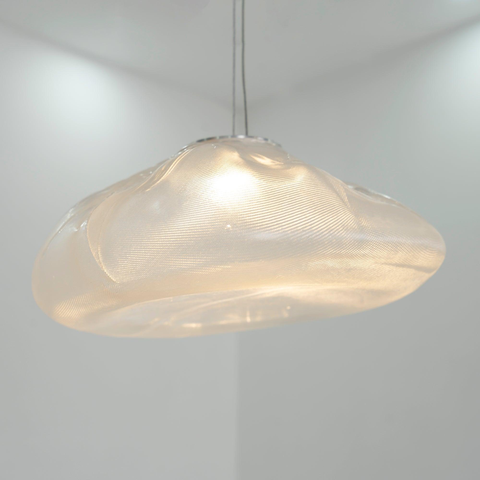 Organic Blown Glass Multi Head Pendant Light for Modern Entryway and Dining Spaces