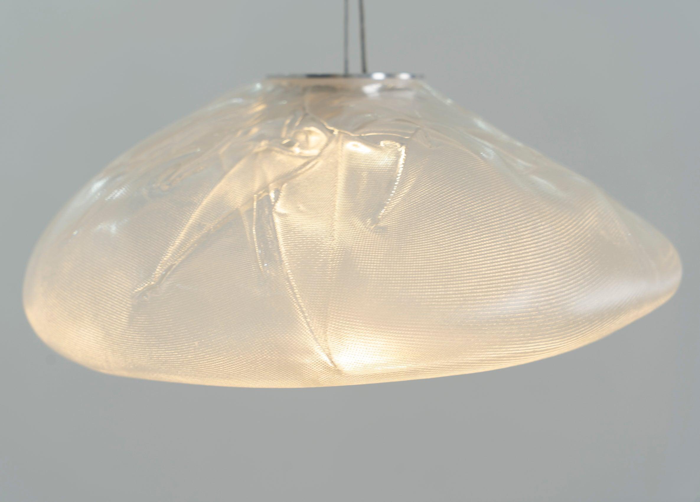 Organic Blown Glass Multi Head Pendant Light for Modern Entryway and Dining Spaces