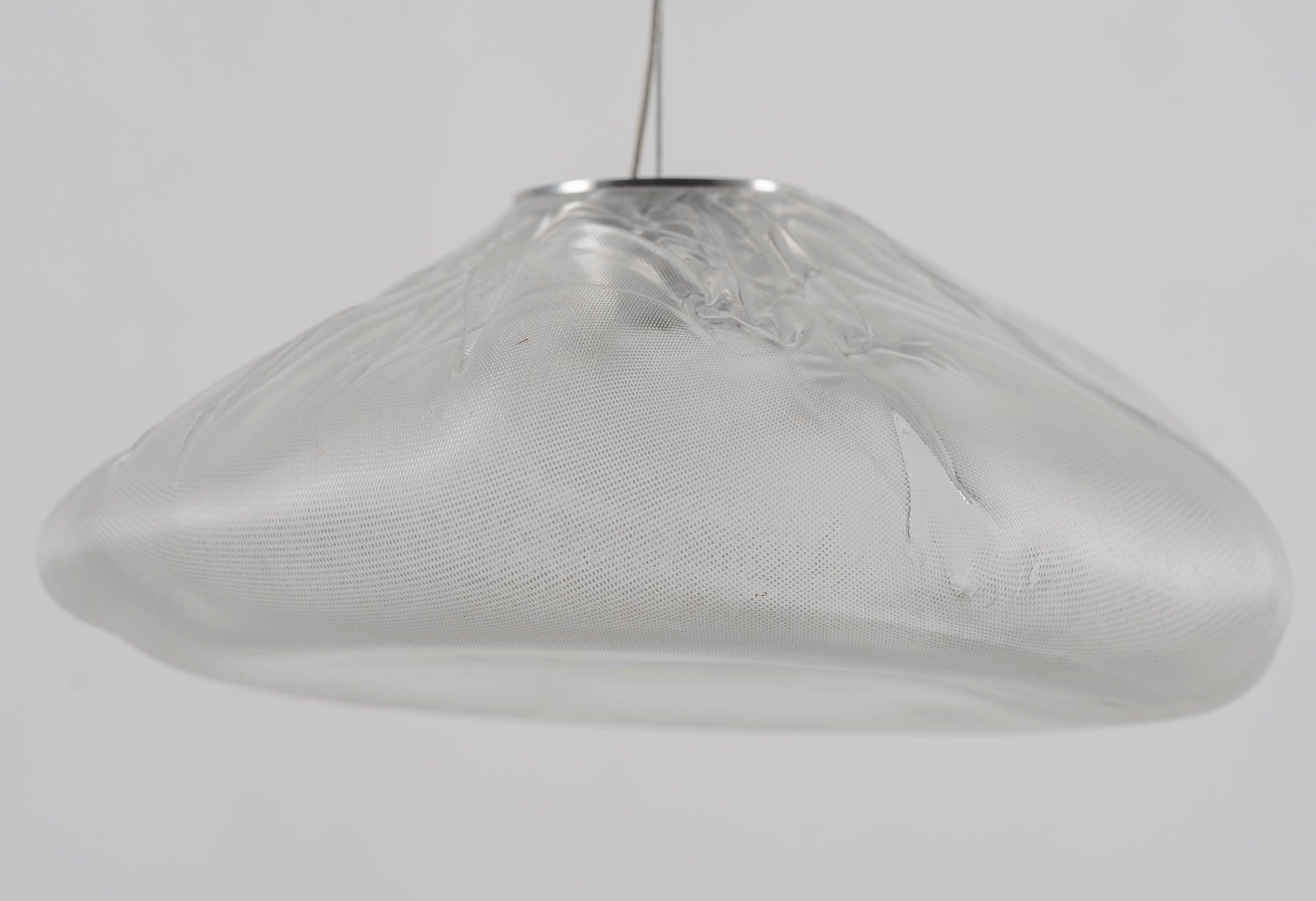 Organic Blown Glass Multi Head Pendant Light for Modern Entryway and Dining Spaces