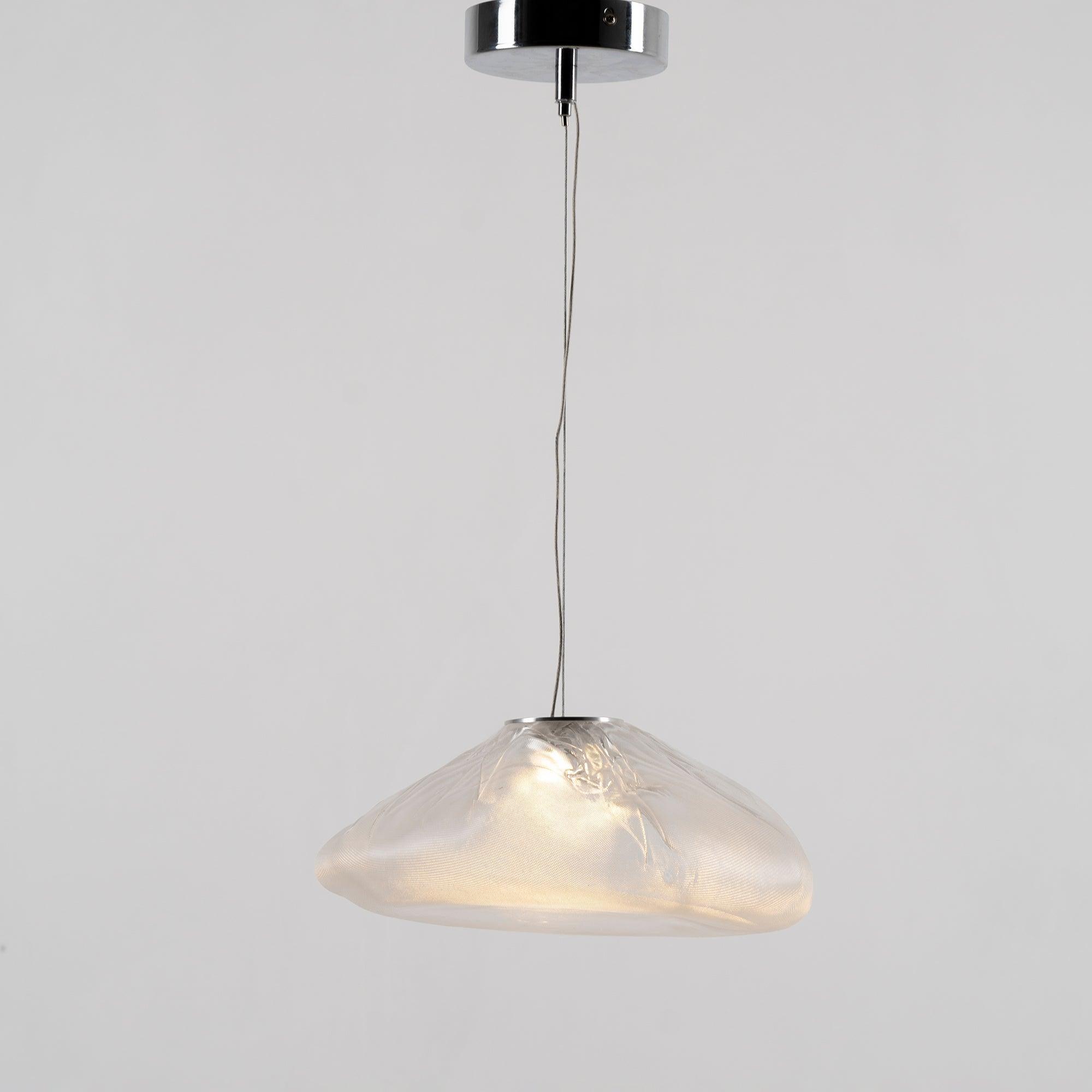 Organic Blown Glass Multi Head Pendant Light for Modern Entryway and Dining Spaces