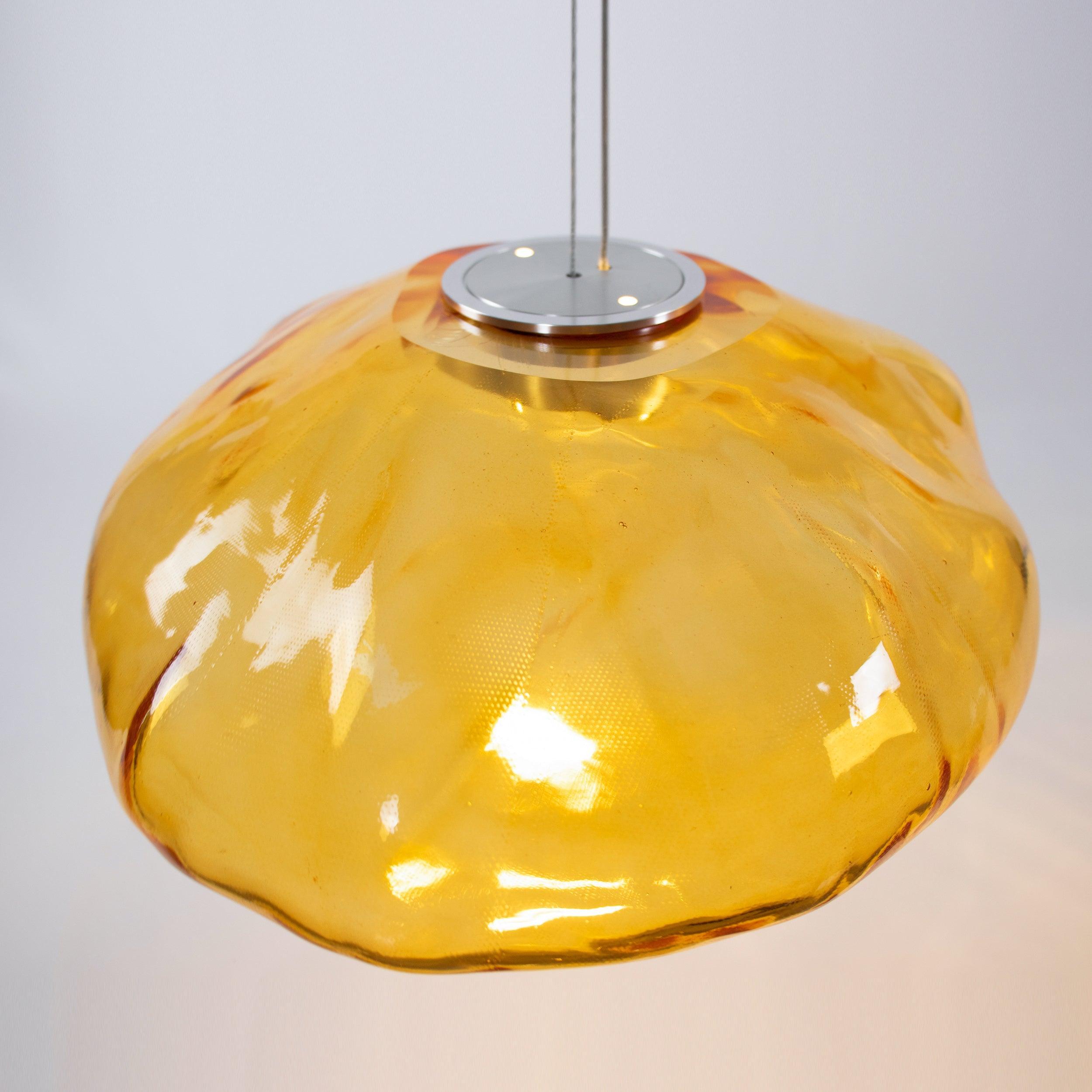 Organic Blown Glass Multi Head Pendant Light for Modern Entryway and Dining Spaces