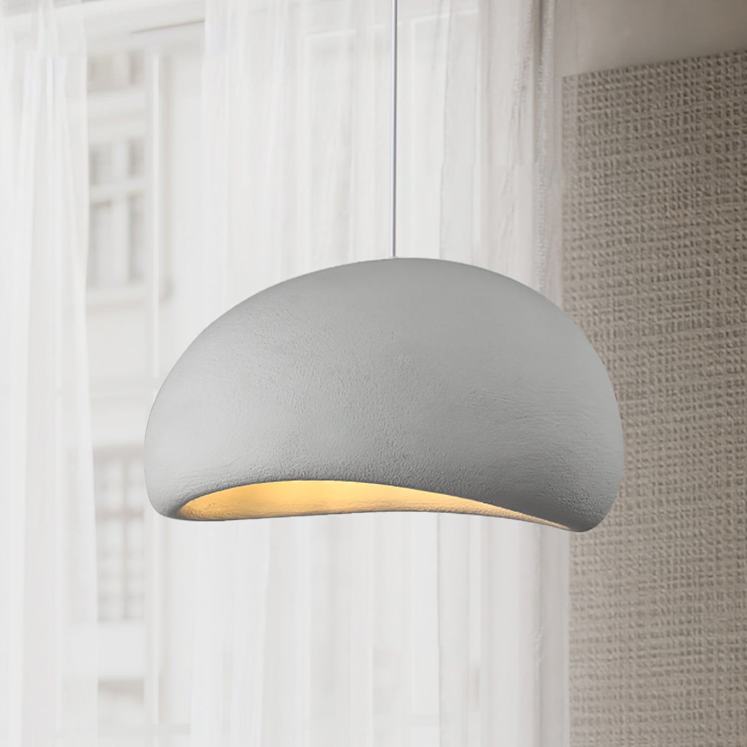 Organic Floating Cloud Swag Light Plug In Pendant Ceiling Lamp Fixture