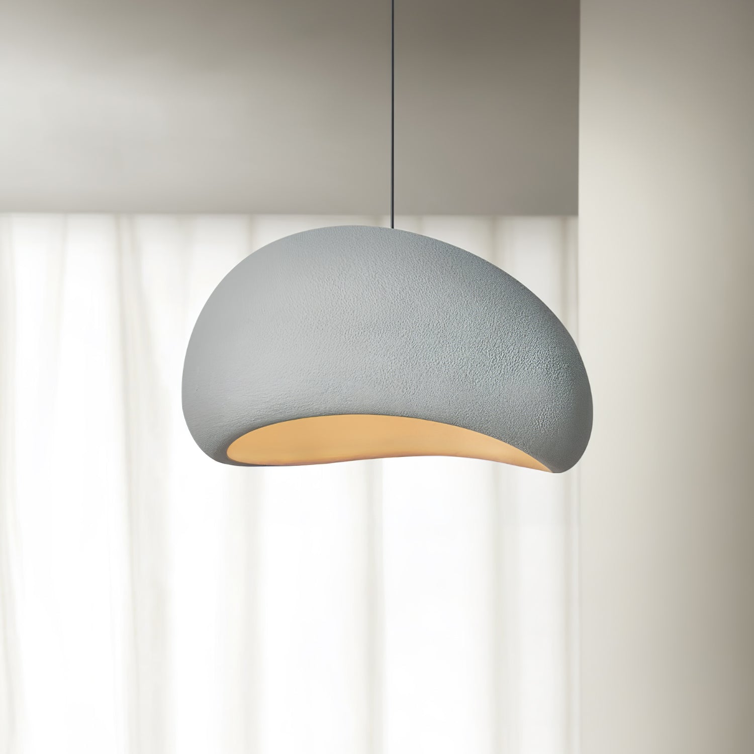 Organic Floating Cloud Swag Light Plug In Pendant Ceiling Lamp Fixture