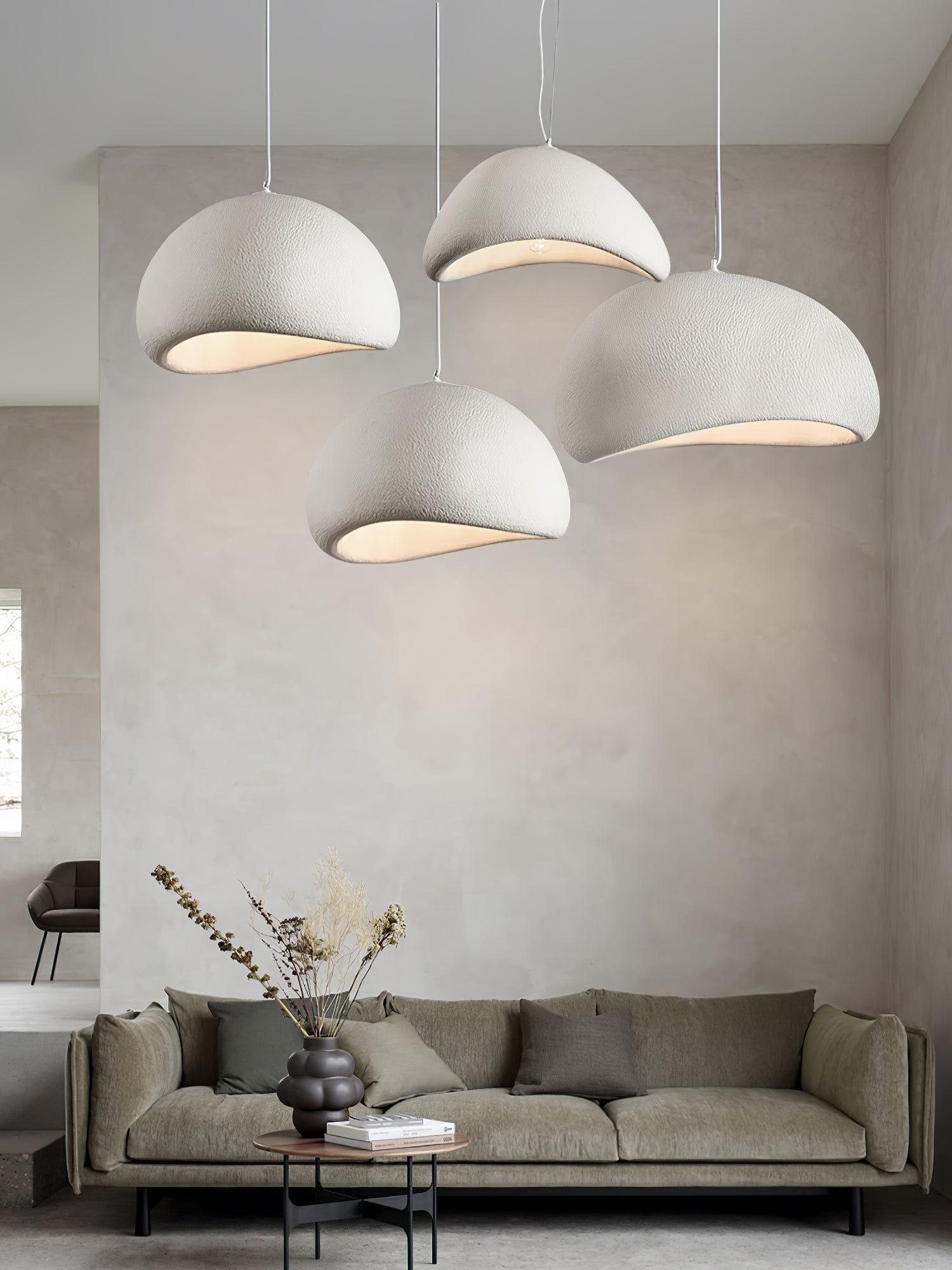 Organic Floating Cloud Swag Light Plug In Pendant Ceiling Lamp Fixture