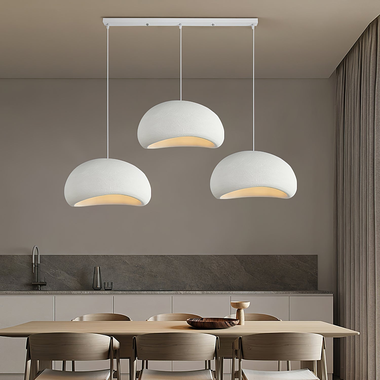 Organic Floating Cloud Swag Light Plug In Pendant Ceiling Lamp Fixture
