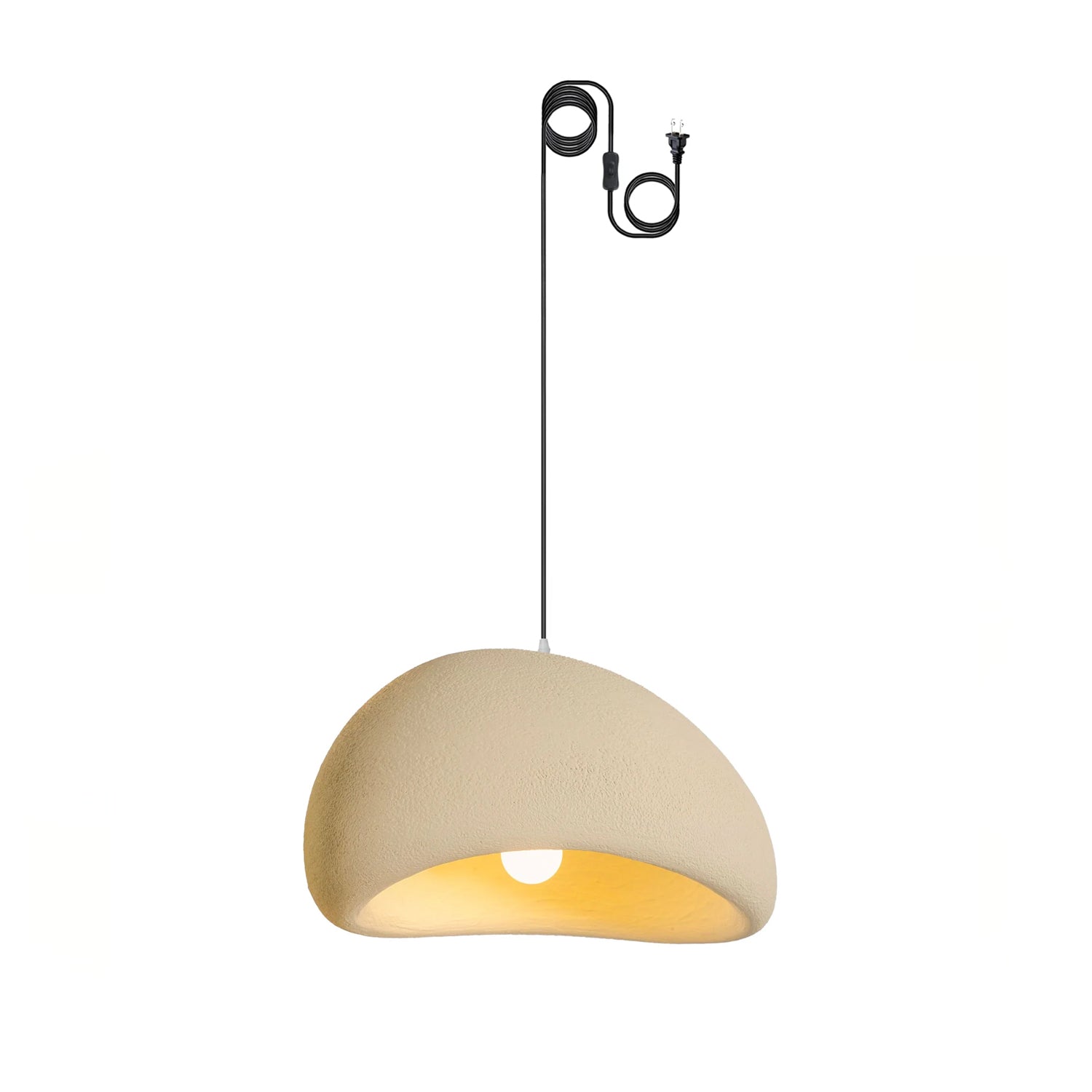 Organic Floating Cloud Swag Light Plug In Pendant Ceiling Lamp Fixture