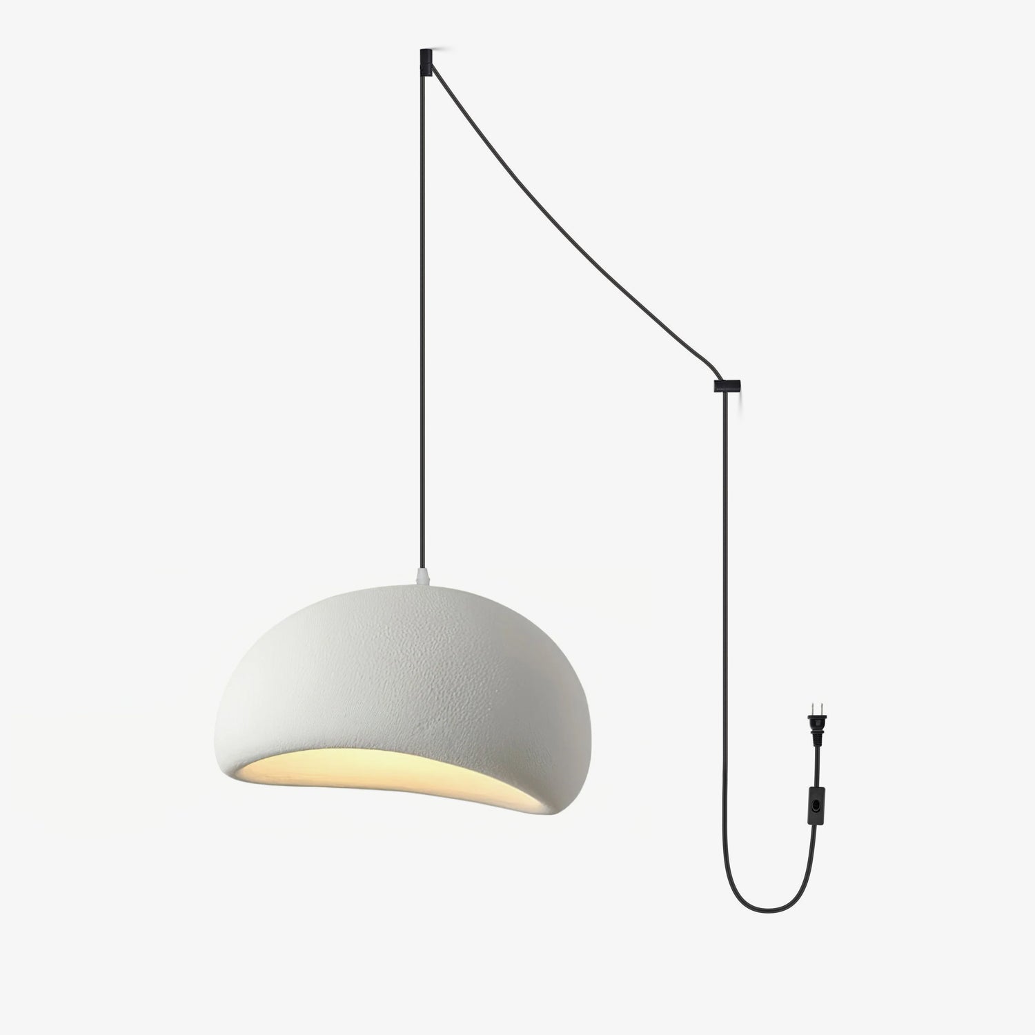 Organic Floating Cloud Swag Light Plug In Pendant Ceiling Lamp Fixture