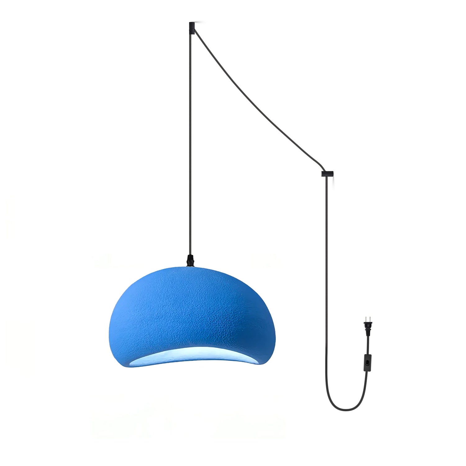 Organic Floating Cloud Swag Light Plug In Pendant Ceiling Lamp Fixture